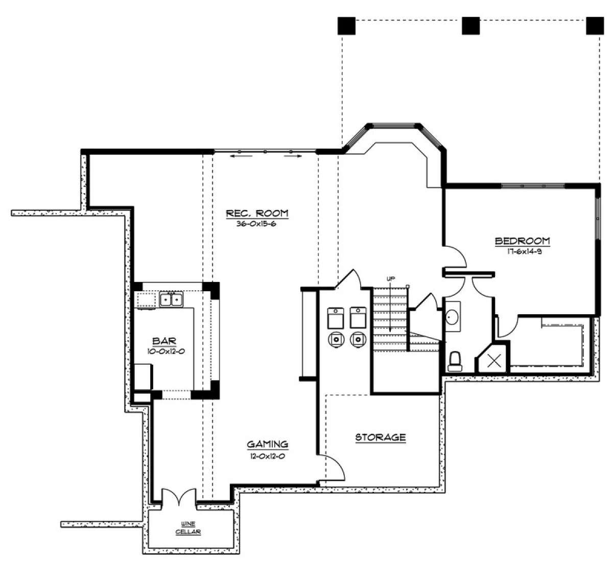 Basement Floor Plan for House Plan #5631-00018