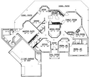 Floorplan for House Plan #039-00176