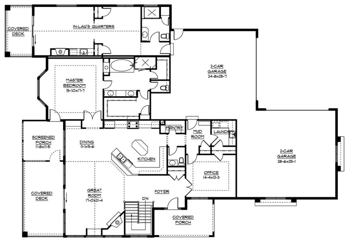 Floorplan 1 for House Plan #5631-00019