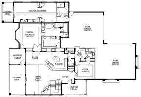 Floorplan 1 for House Plan #5631-00019