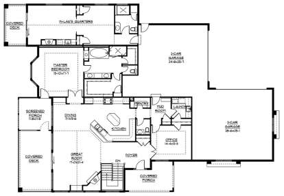 Floorplan 1 for House Plan #5631-00019