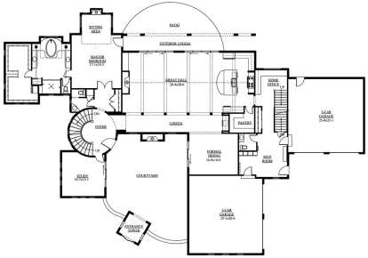 Floorplan 1 for House Plan #5631-00020