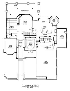 Floorplan 1 for House Plan #5631-00021