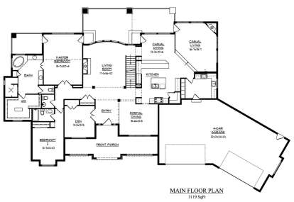 Floorplan 1 for House Plan #5631-00022