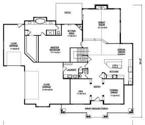 Floorplan 1 for House Plan #5631-00023