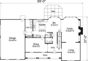 Floorplan 1 for House Plan #5633-00081