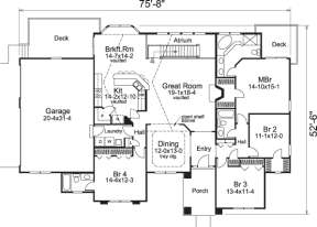Floorplan 1 for House Plan #5633-00083