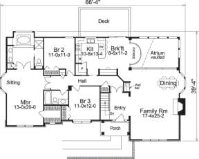 Floorplan 1 for House Plan #5633-00085