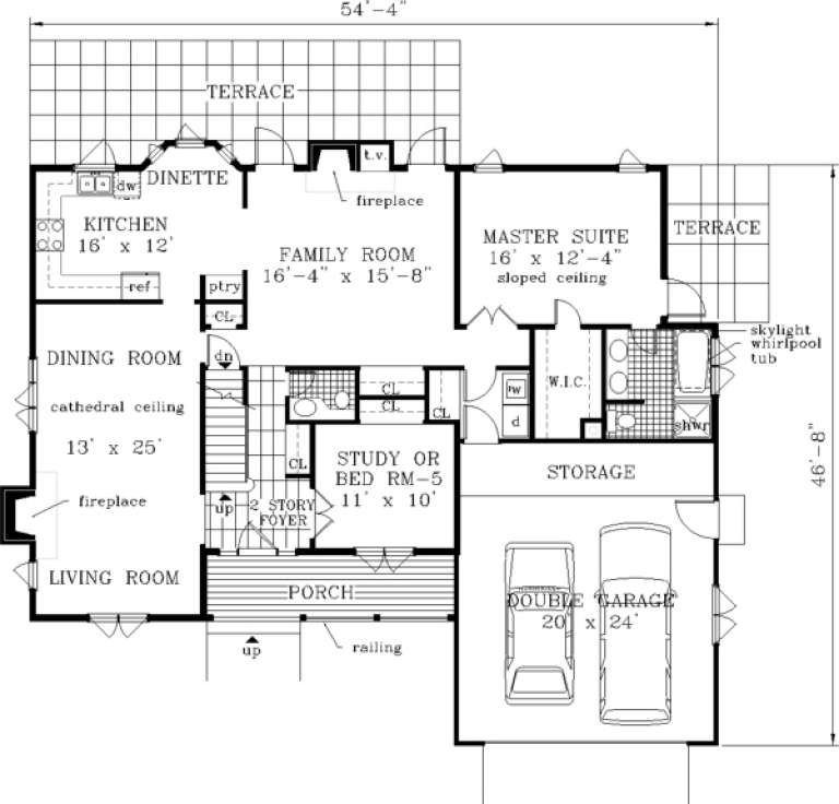 House Plan House Plan #144 Drawing 1