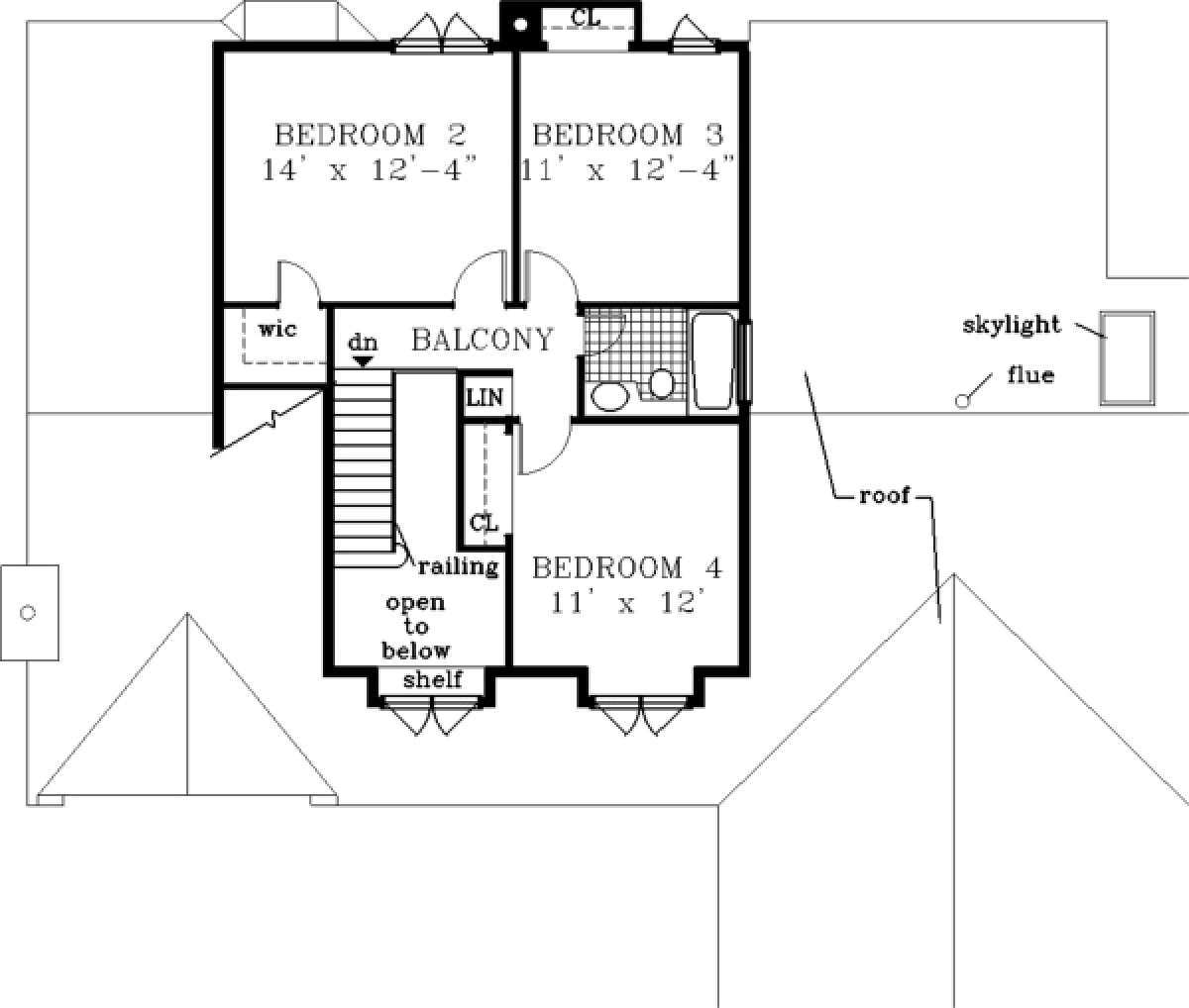 Floorplan 2 for House Plan #033-00003