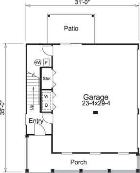 Floorplan 2 for House Plan #5633-00086