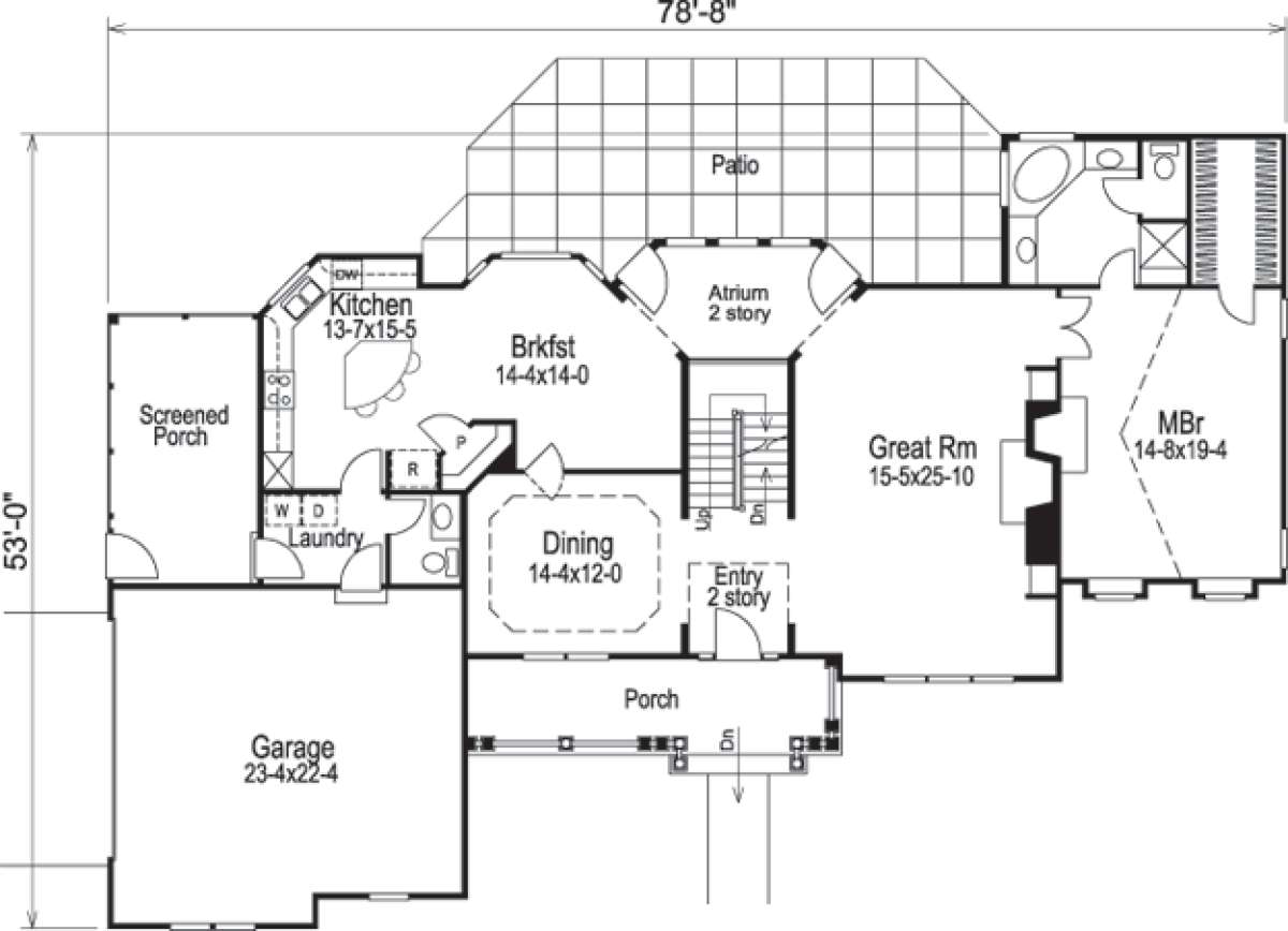 Floorplan 1 for House Plan #5633-00088