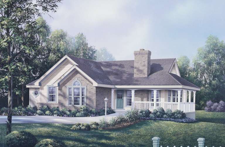 Ranch House Plan #5633-00091 Elevation Photo