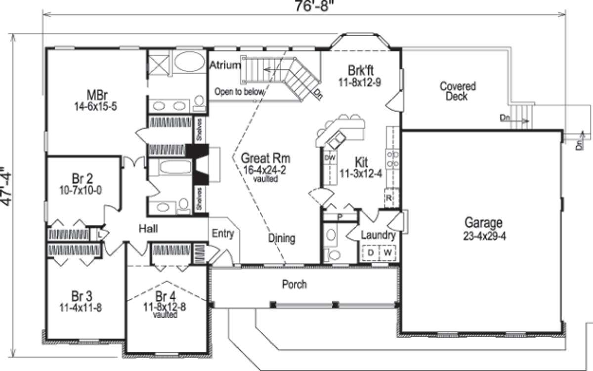 Floorplan 1 for House Plan #5633-00092