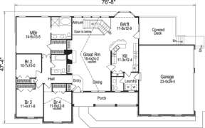 Floorplan 1 for House Plan #5633-00092