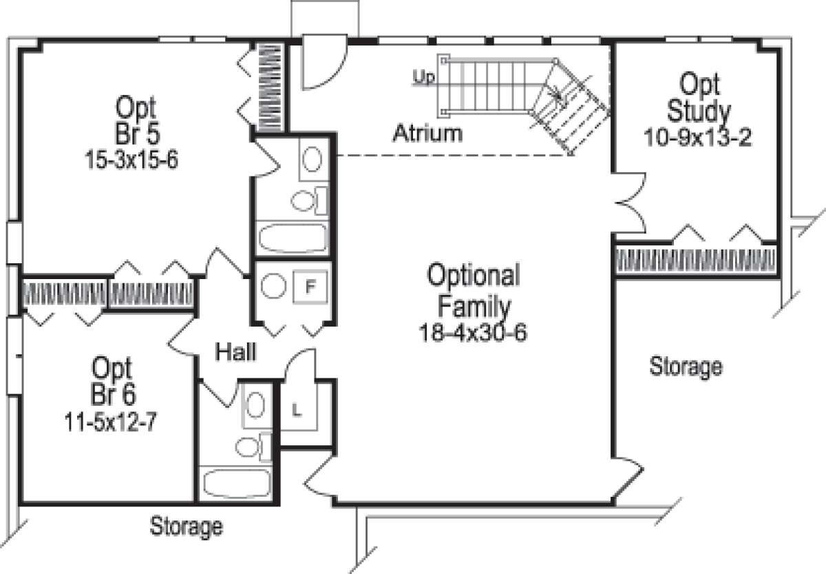 Floorplan 2 for House Plan #5633-00092