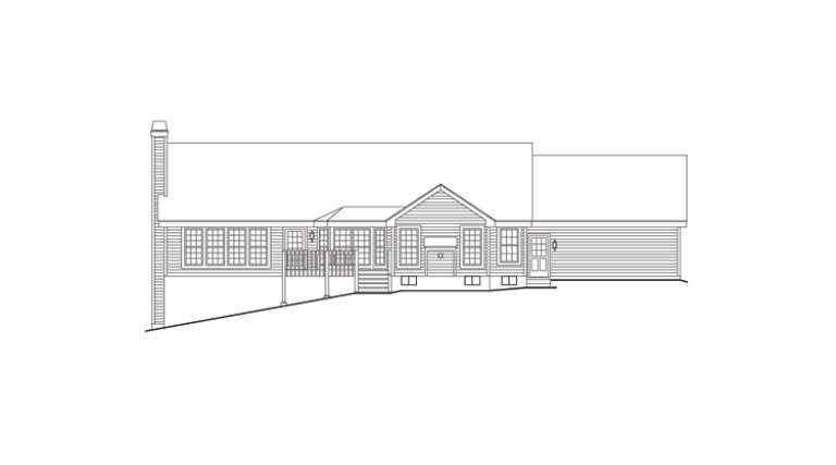 Ranch House Plan #5633-00093 Elevation Photo