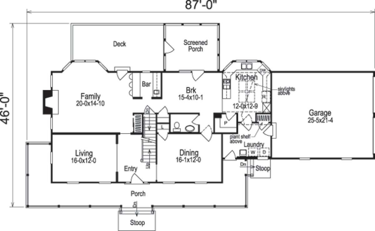 Floorplan 1 for House Plan #5633-00094
