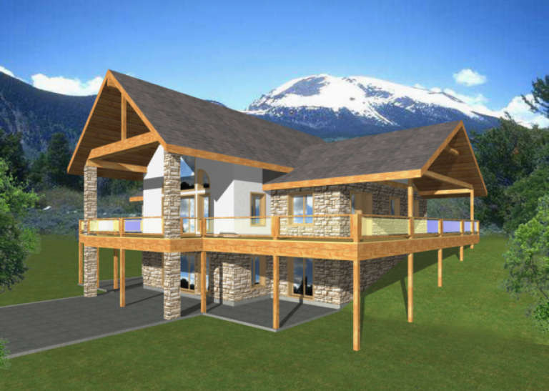 House Plan House Plan #1441 Rear Elevation