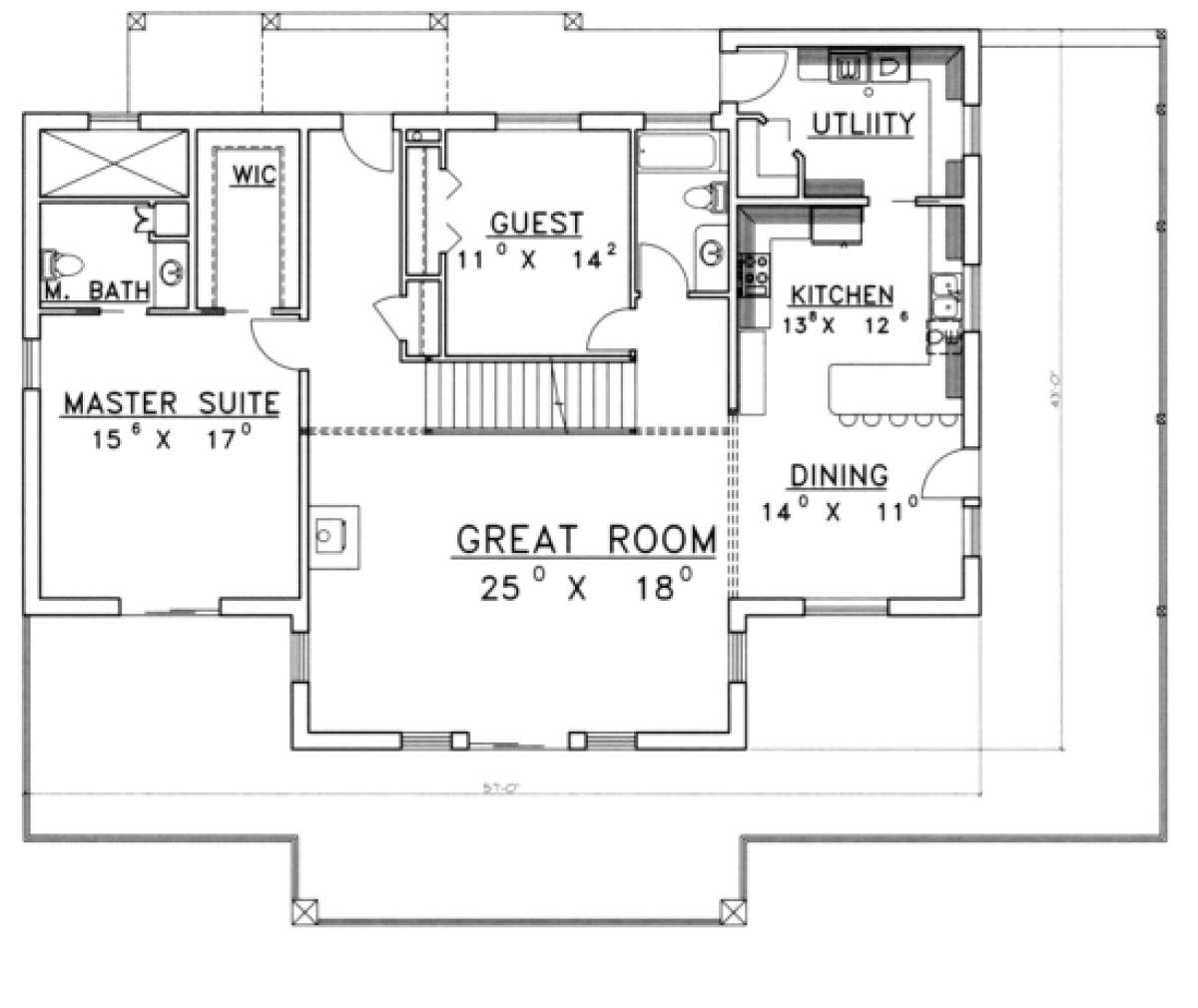 Main Floor for House Plan #039-00178