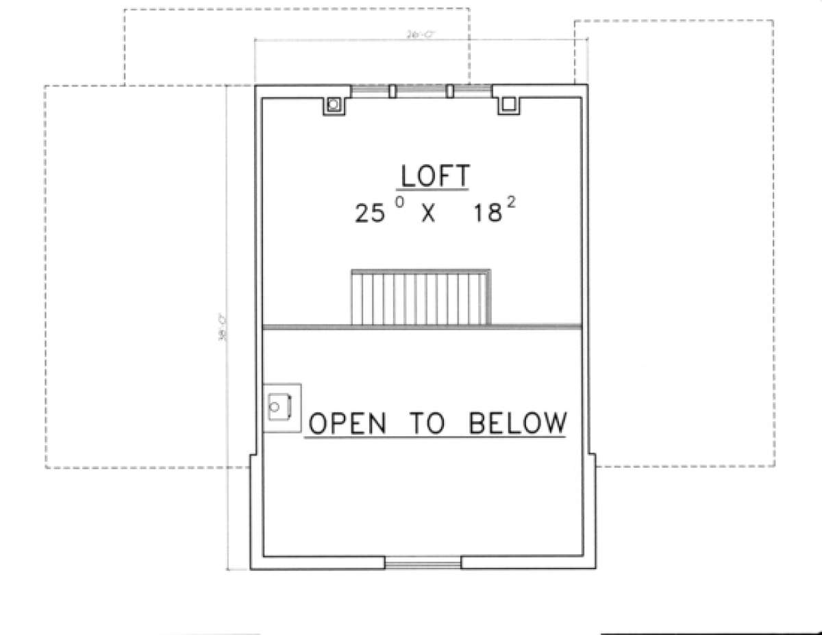 Loft Floor for House Plan #039-00178