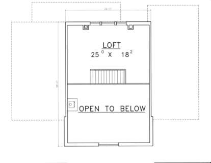 Loft Floor for House Plan #039-00178
