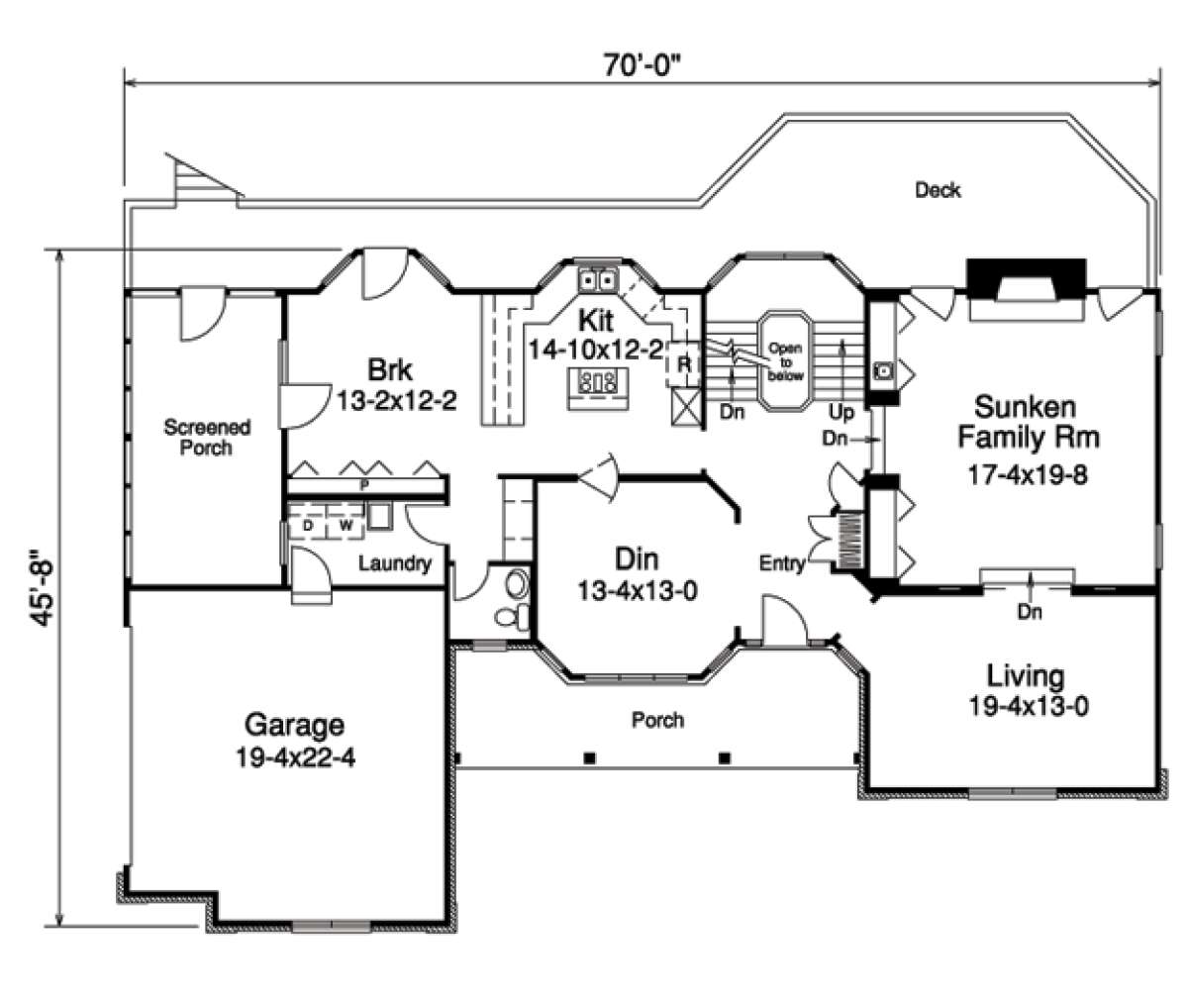 Floorplan 1 for House Plan #5633-00097