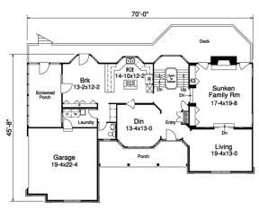 Floorplan 1 for House Plan #5633-00097