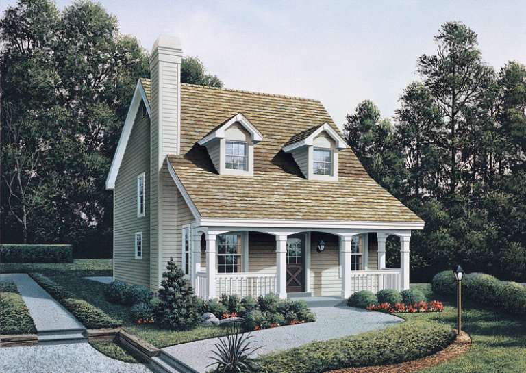 Narrow Lot House Plan #5633-00103 Elevation Photo