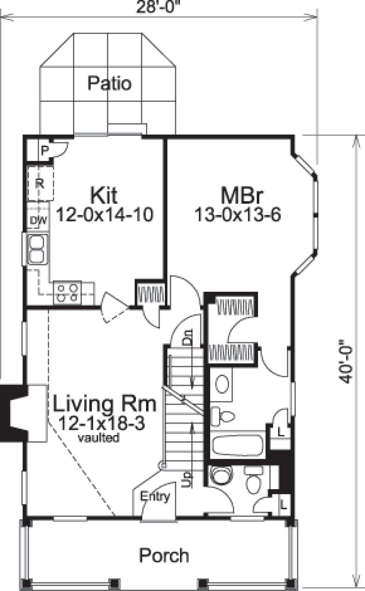 Floorplan 1 for House Plan #5633-00103