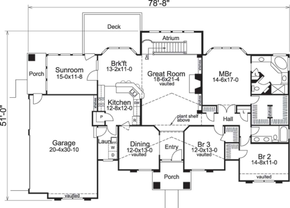 Floorplan 1 for House Plan #5633-00108