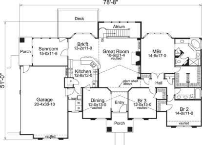 Floorplan 1 for House Plan #5633-00108