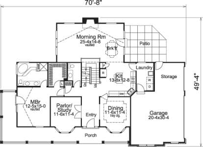 Floorplan 1 for House Plan #5633-00110