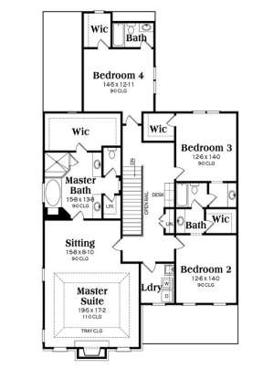 Floorplan 2 for House Plan #009-00200