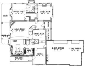 First Floor for House Plan #039-00180