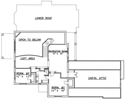Second Floor for House Plan #039-00180