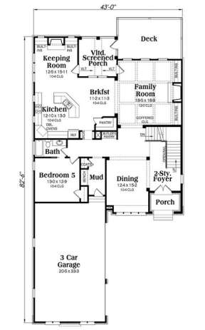 Main Floor for House Plan #009-00202