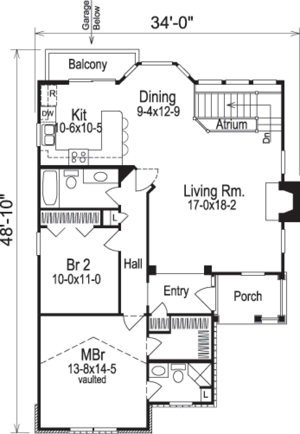 Floorplan 1 for House Plan #5633-00113