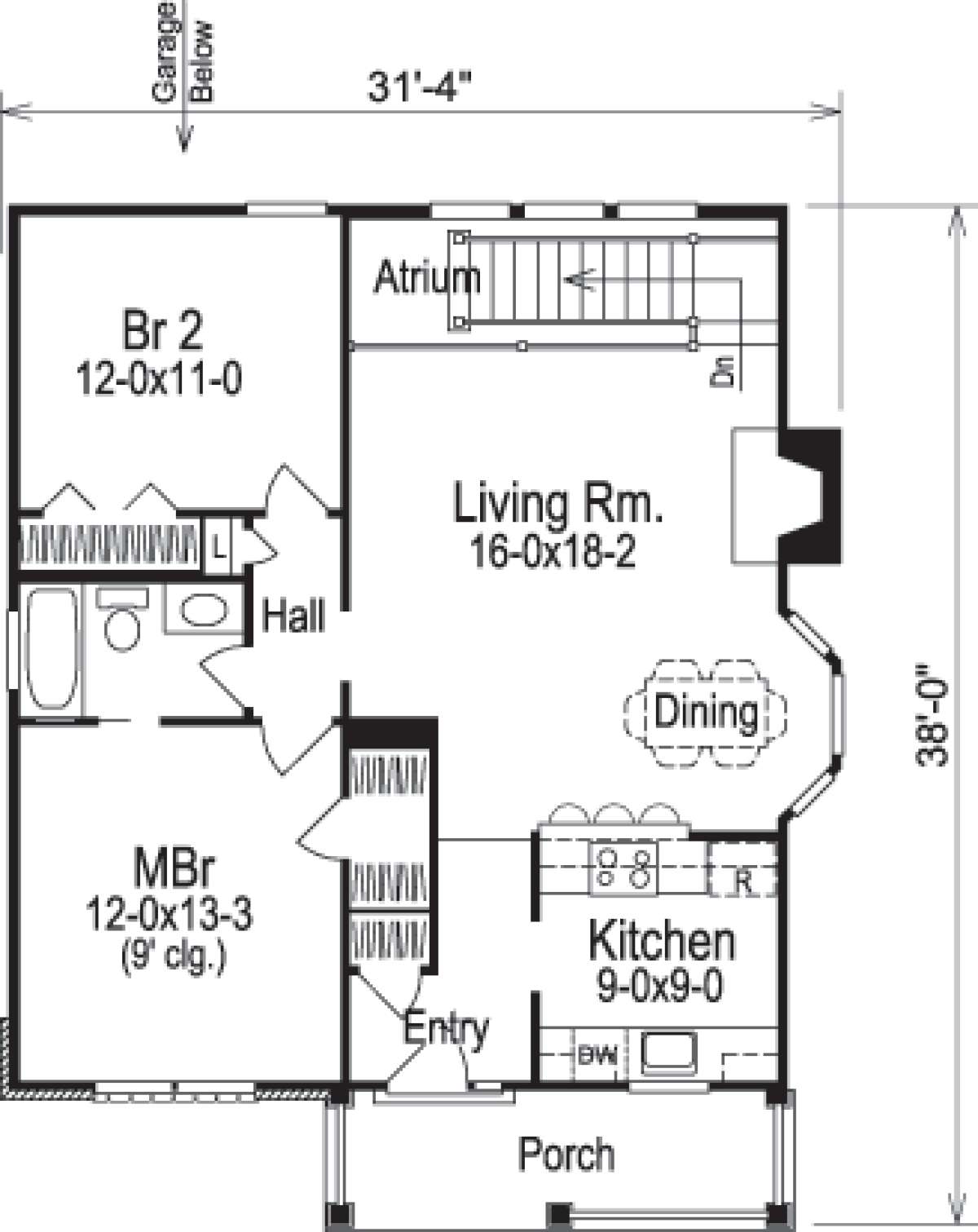 Floorplan 1 for House Plan #5633-00114