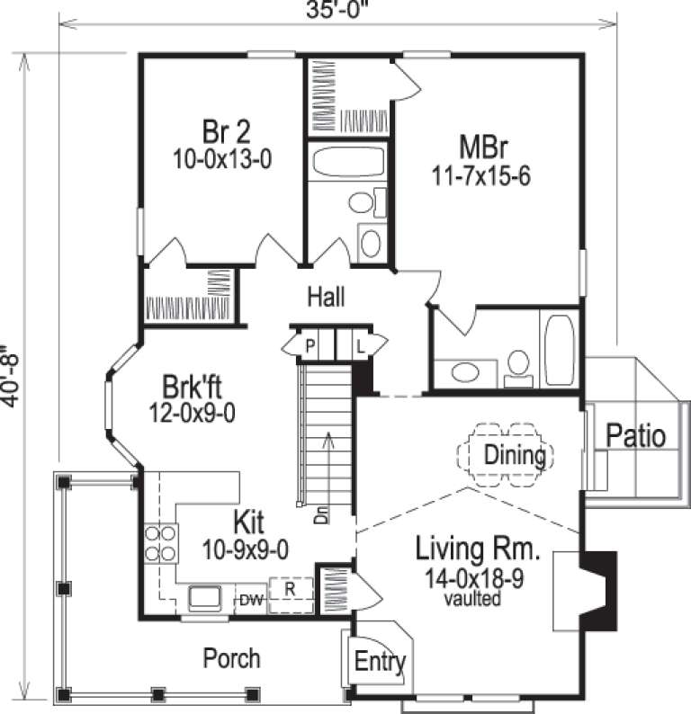 House Plan House Plan #14434 Drawing 1