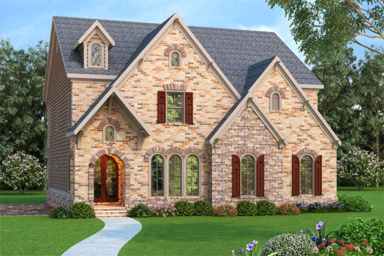European House Plan #009-00203 Elevation Photo