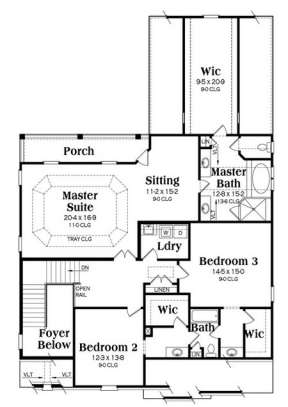 Second Floor for House Plan #009-00203