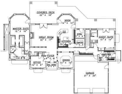 Main Floor for House Plan #039-00181