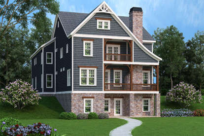 Luxury House Plan #009-00204 Elevation Photo