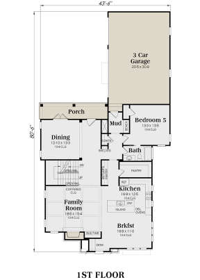 Main Floor for House Plan #009-00205