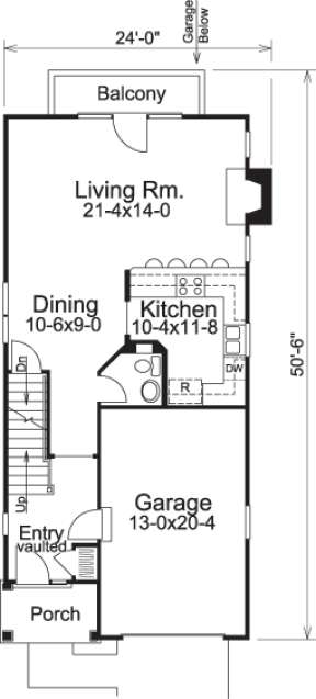 Floorplan 1 for House Plan #5633-00121