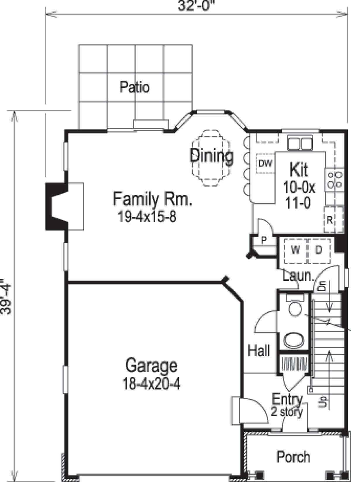 Floorplan 1 for House Plan #5633-00124