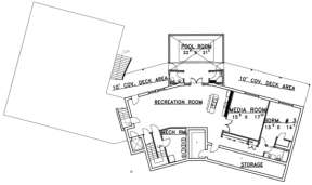 Basement Floor for House Plan #039-00182