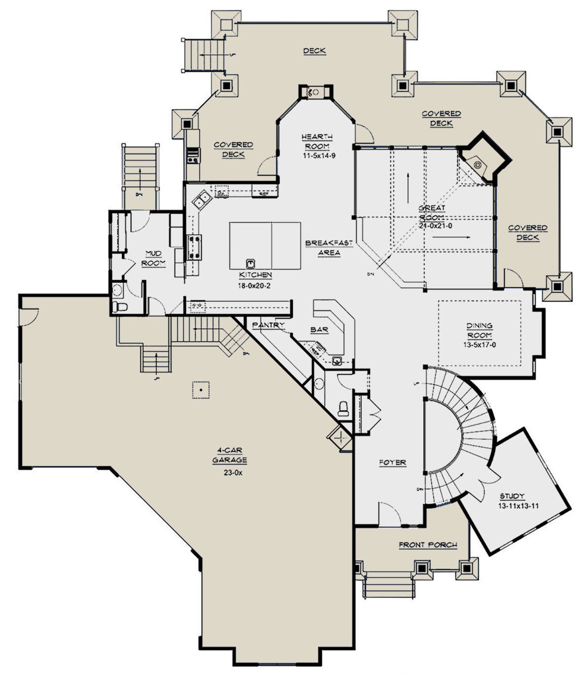 Main Floor for House Plan #5631-00036