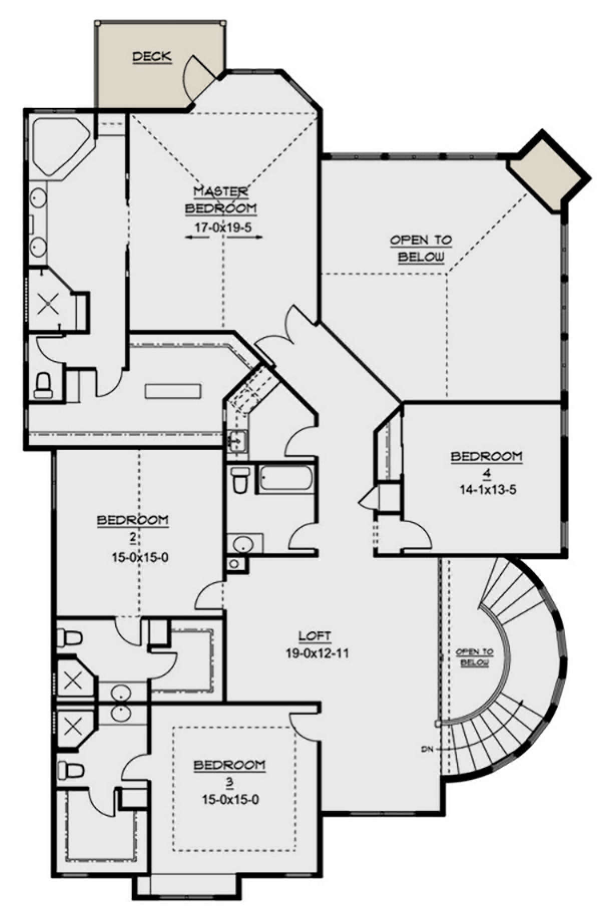 Second Floor for House Plan #5631-00036